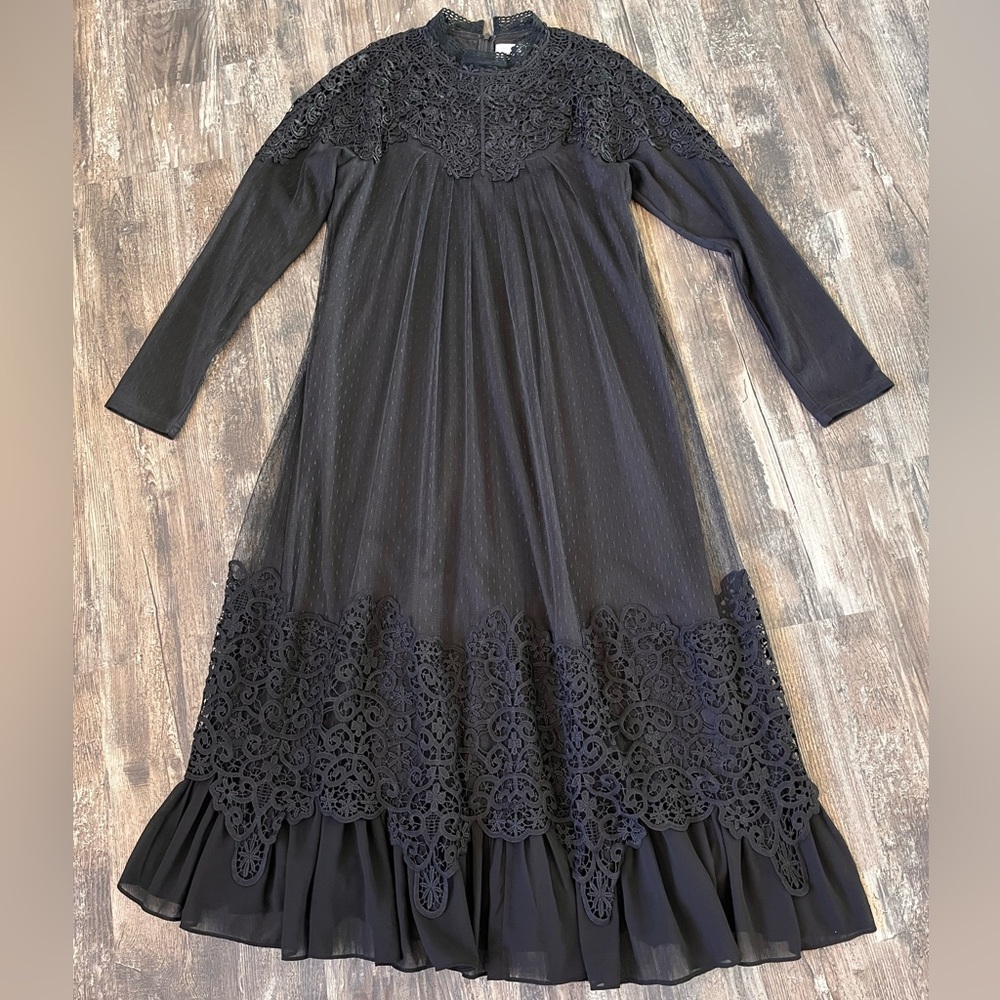 Dainty Jewells Black Lace Dress ~ XS